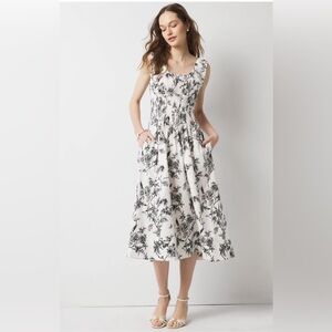 NWOT White House Black Market Ruched Midi Dress rare find